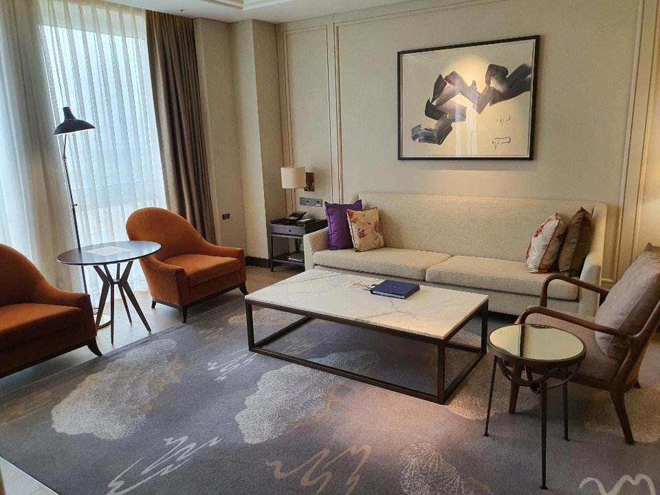 Living room of our suite at Paradise City Incheon