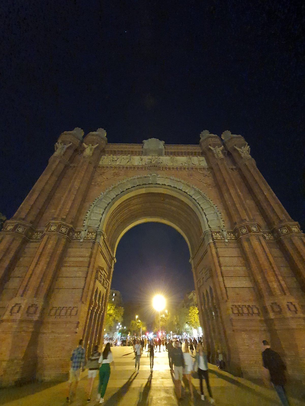Arc de Triomf in Barcelona at night