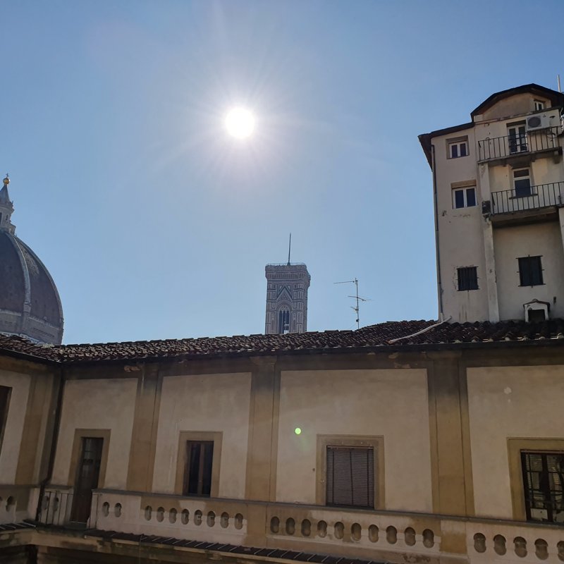 Florence Duomo dome over the rooftops