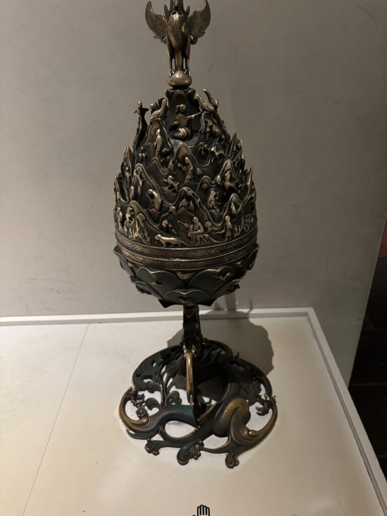 Touchable copy of the Baekje Gilt-bronze Incense Burner at the National Museum of Korea