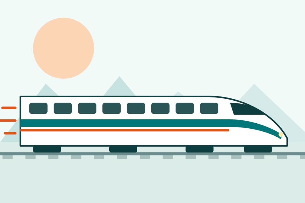 KTX high-speed train in Korea