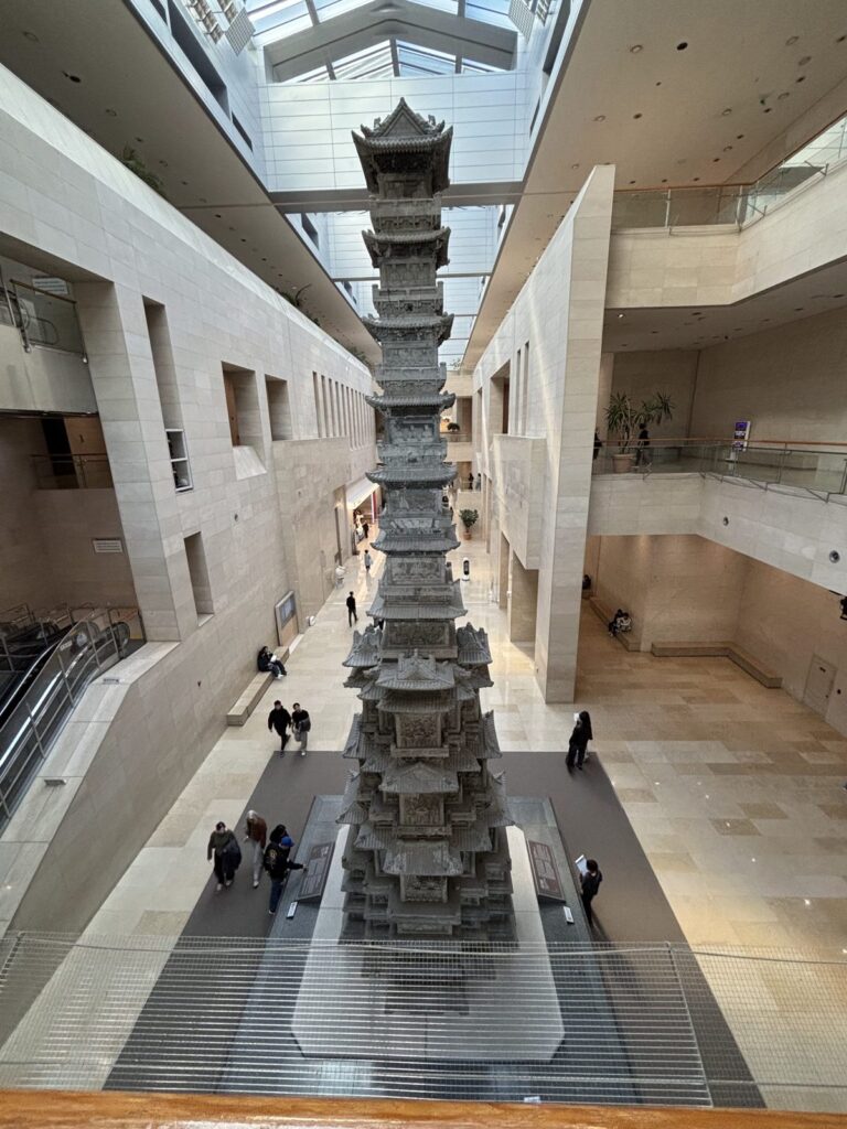 Gyeongcheonsa Ten-story Pagoda seen from the 2nd floor of the National Museum of Korea