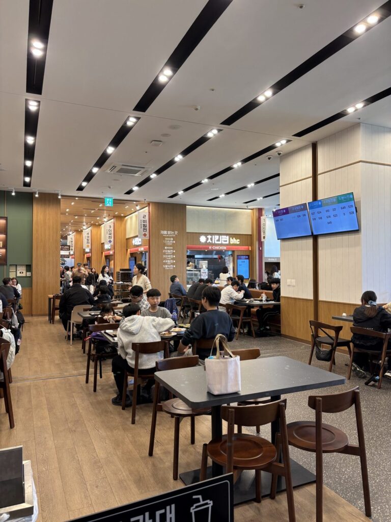 Inside the Hansik Migwan food court at the National Museum of Korea