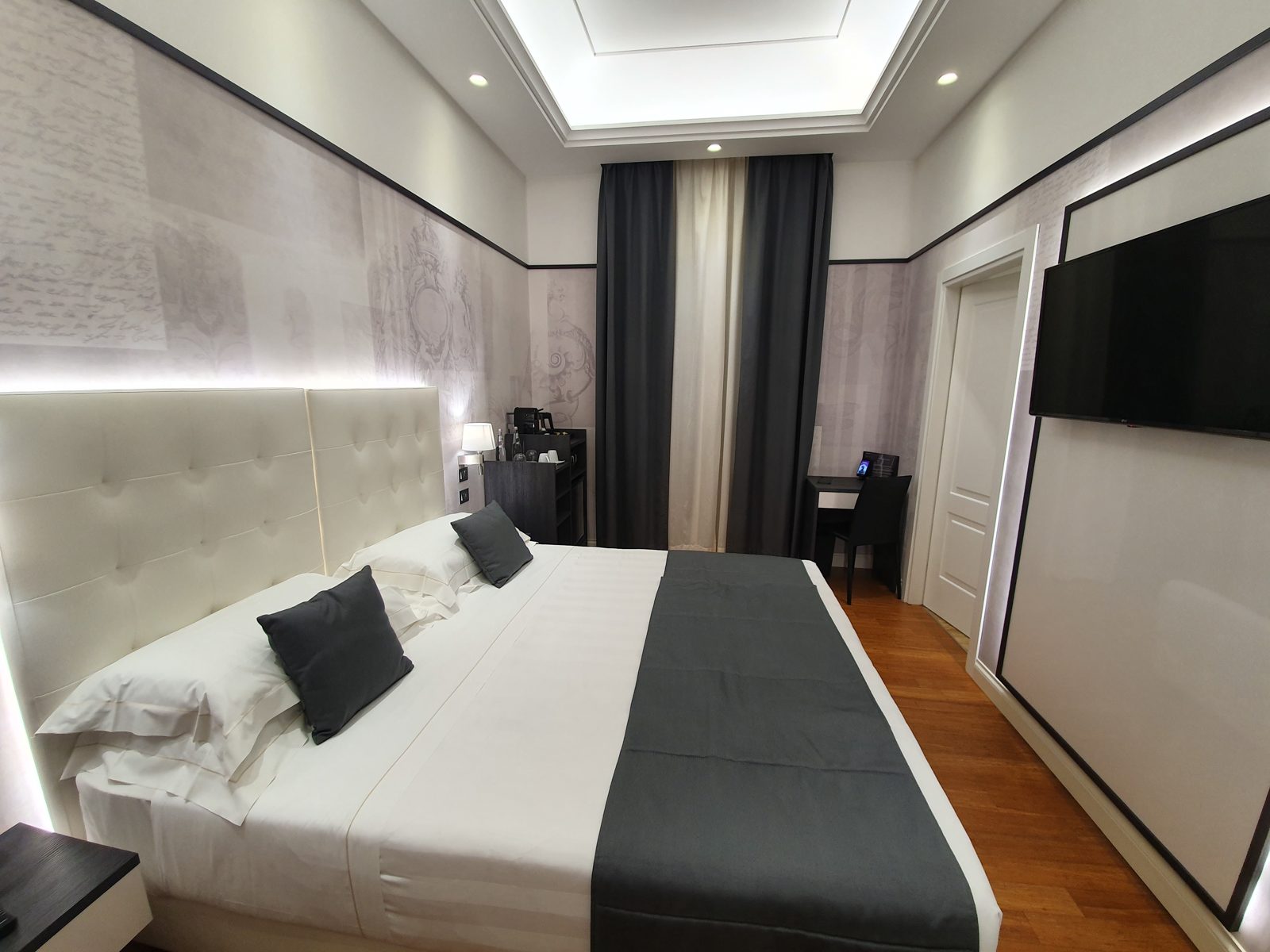 Guest room at The Liberty Boutique Hotel in Rome