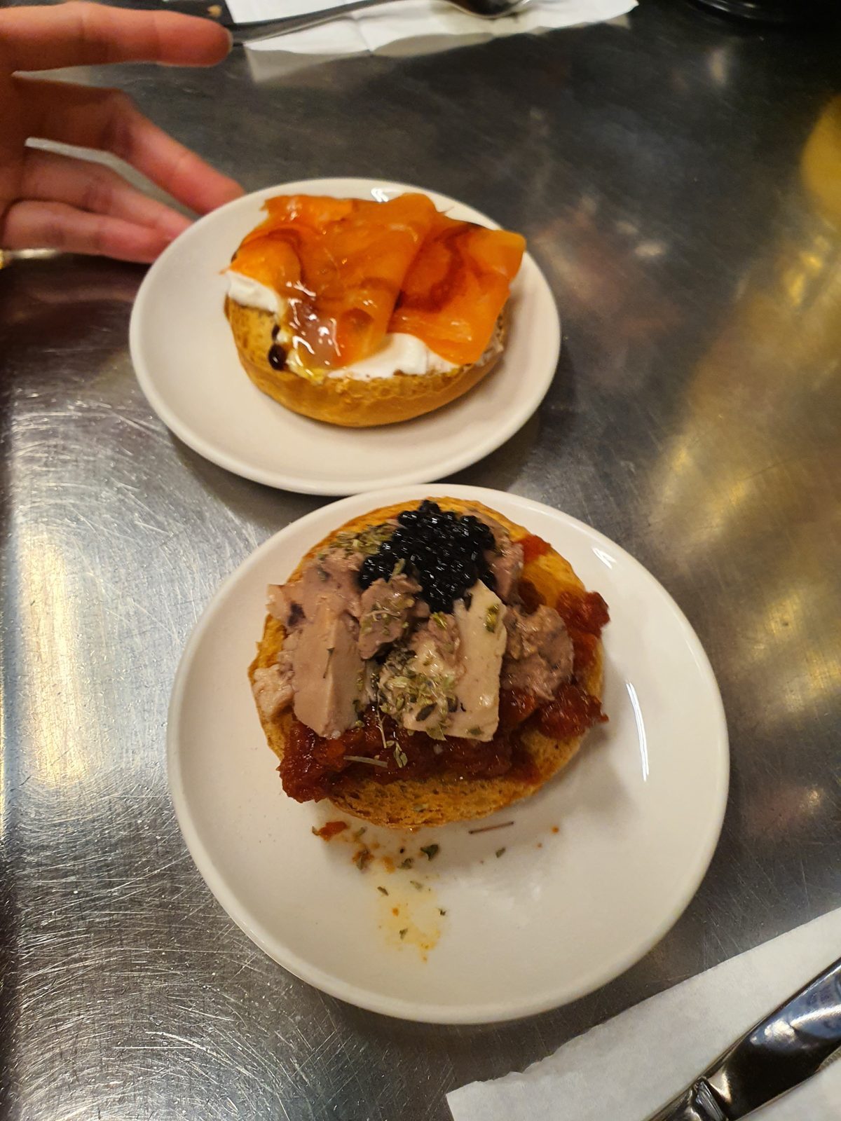 Montaditos on small plates at Quimet & Quimet