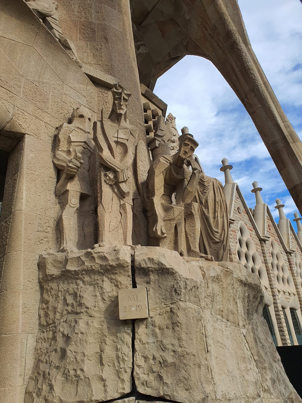 Sculptures on the Sagrada Família Passion façade