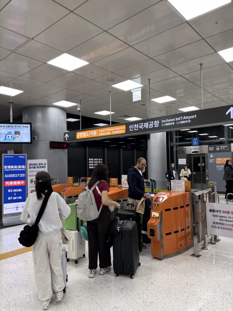 AREX Express ticket gates to Incheon International Airport at Seoul Station