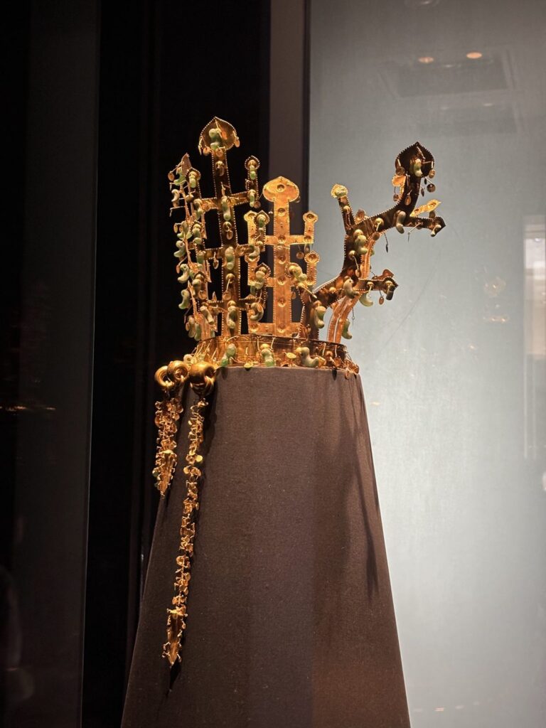 Silla gold crown on display at the National Museum of Korea